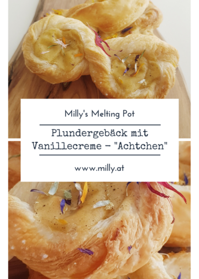 Schnecken, Schokorollen, Streusel und Achtchen (kleine 8) sind nur ein paar der Plunderteiggebäcke die in Luxemburg beim Kaffee Tradition haben. Und ich habe eins dieser Gebäcke zwecks Heimwehbekämpfung in meiner Küche nachgemacht! Ich war mit dem Resultat sehr zufrieden und teile es deshalb hier mit Euch. #rezept #achtchen #luxemburg #blätterteig