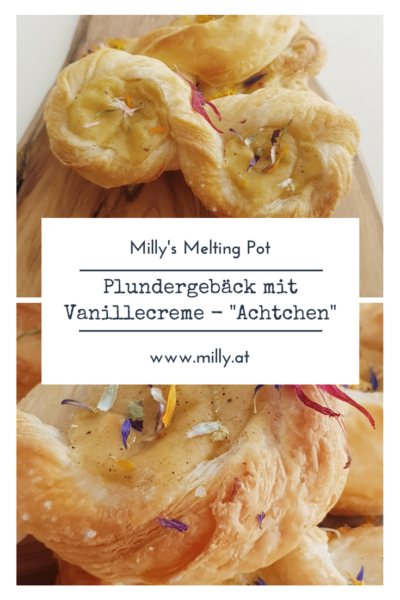 Schnecken, Schokorollen, Streusel und Achtchen (kleine 8) sind nur ein paar der Plunderteiggebäcke die in Luxemburg beim Kaffee Tradition haben. Und ich habe eins dieser Gebäcke zwecks Heimwehbekämpfung in meiner Küche nachgemacht! Ich war mit dem Resultat sehr zufrieden und teile es deshalb hier mit Euch. #rezept #achtchen #luxemburg #blätterteig