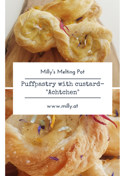 "Schnecken" (snails), "Schoklaas Rull" (Chocolate roll), "Streusel" (Crumble cake) und Achtchen (like the number 8) are just a few pastries made of puff pastry that are very popular in Luxemburg. And I made it in my kitchen in Graz to get rid of my homesickness! I was very happy with the result and want to share it here with you. #recipe #sweet #dessert #luxembourg