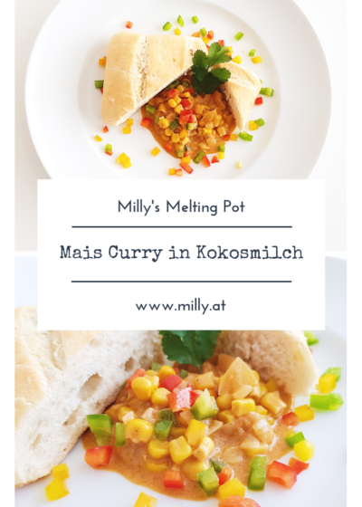 Dieses indische Mais Curry in Kokosmilch ist süß und herzhaft und wird jedem Vegetarier sein Herz höher schlagen lassen! #indisch #curry