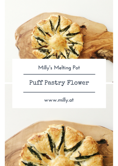 If anyone needs a new idea for green Thursday, I recommend this puff pastry flower! This crispy, buttery goodness is one of my favorites if you need a quick dish for unexpected guests. #recipe #easy #quick #puffpastry #spinach #ricotta