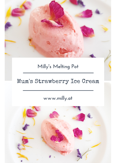 This recipe for a quick and absolutely delicious strawberry ice cream will win you over! ANd it is also easy to make with other fruits! #icecream #dessert