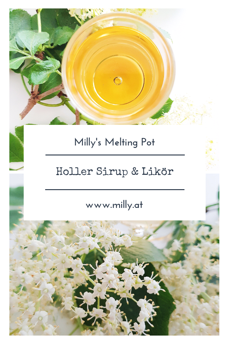 Selber genießen oder verschenken - jeder wird dieses Zitronenmelisse- Holunderblüten Likör lieben! #holler #holunder #likör #sirup #frühling