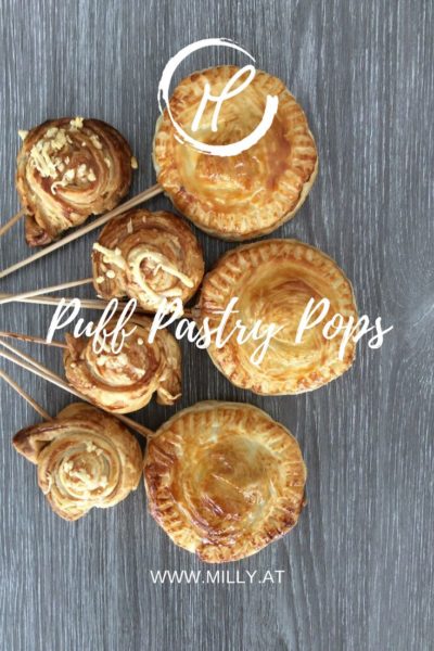 Every day I see such recipes for sweet or savory pops. These puff pastry pops look amazing styled as a "bouquet" and are perfect as an aperitif.