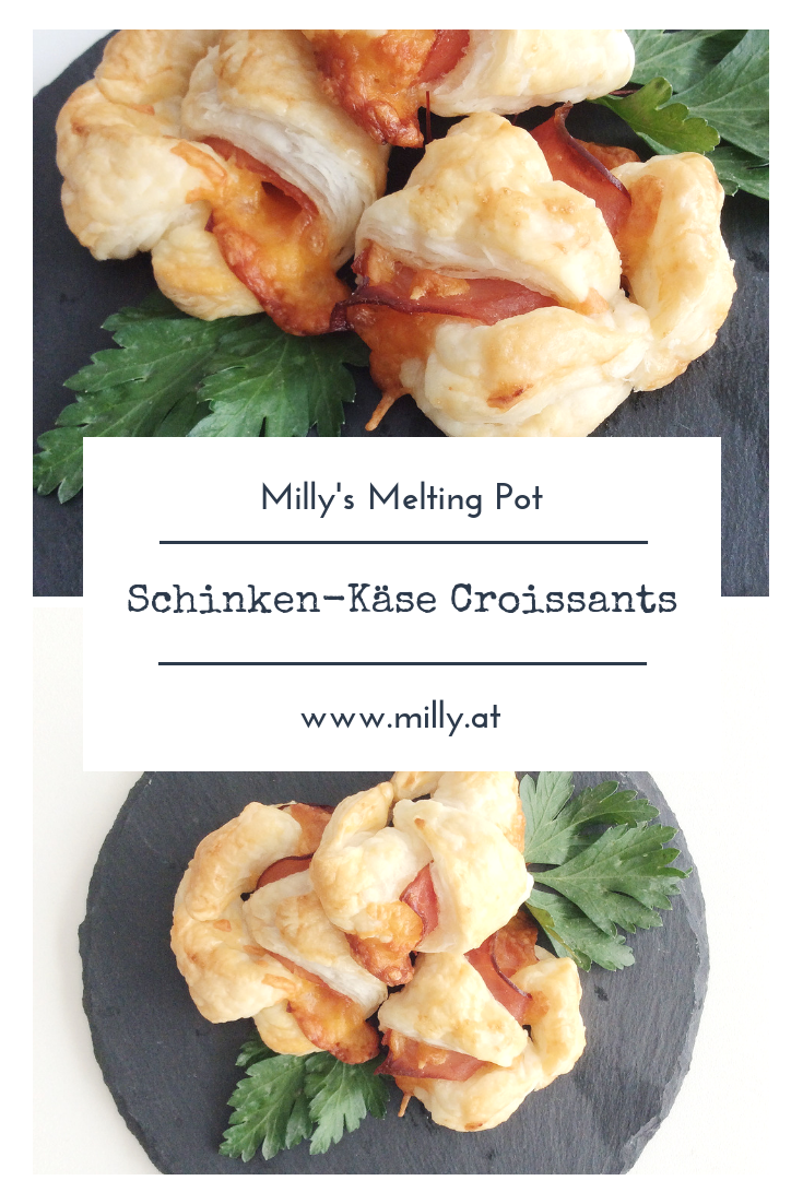 Wer die Zutaten hat, ist in 10 Minuten fertig, und dann brauchen die Croissants nur noch gebacken zu werden. Ideal als Fingerfood oder zum Aperitif!