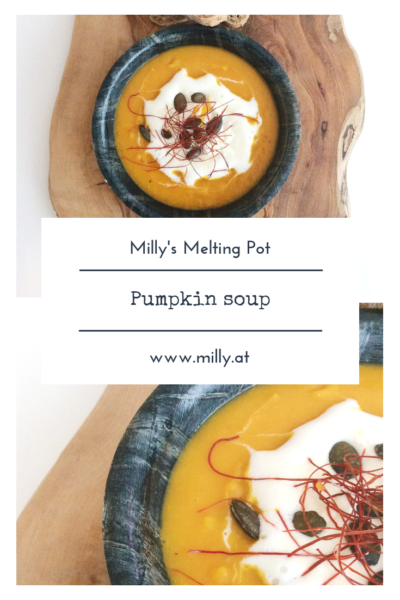 Autumn has started and what better than a pumpkin soup with a little bit of fire to warm yourself up when its chilly. #recipe #soup #pumpkin