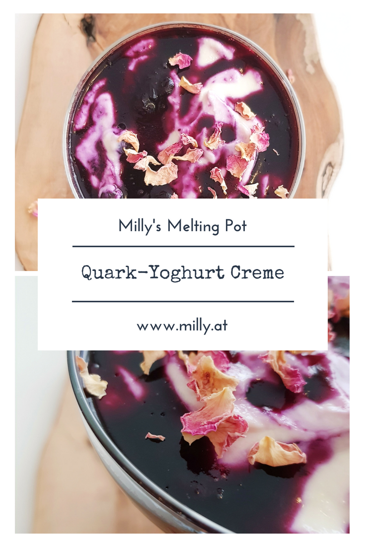 This fresh, limey and sweet quark yoghurt creme is a great recipe for Valentine's Day or just as a delicious dessert for some guests or loved ones. It os prepared really quickly and can be made in a "low carb" version very easily.