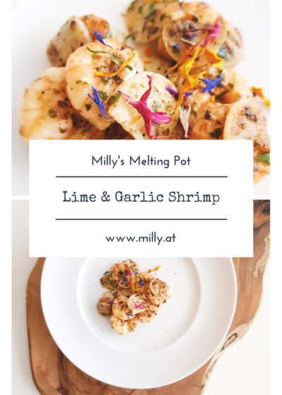 Try out this quick recipe for lime and garlic schrimp. This combination of flavours is really good - and this dish is prepared in 15 minutes! #recipe #shrimp #lowcarb