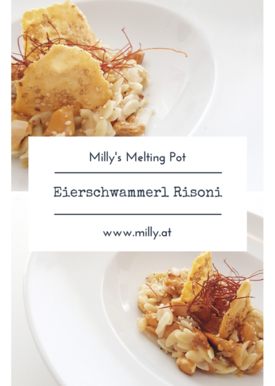 Ich liebe diese Altenative zu #Risotto! #Risoni in einer cremigen Sauce mit #Pfifferlingen und #Parmesan Cracker sind köstlich! #Rezept #international #schnell #vorspeise #hauptspeise #vegetarisch