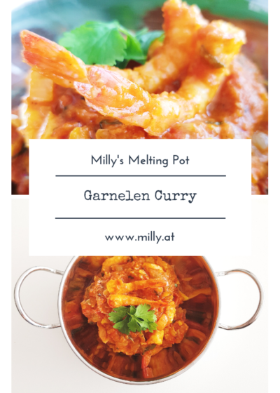 Dieses schnelle Garnelen Curry kombiniert die Herzhaftigkeitt von einem traditionellen indischen Curry mit der leichteren fruchtigen Note eines Thai Gerichts! #rezept #curry #garnele #schrimp #thai #indisch