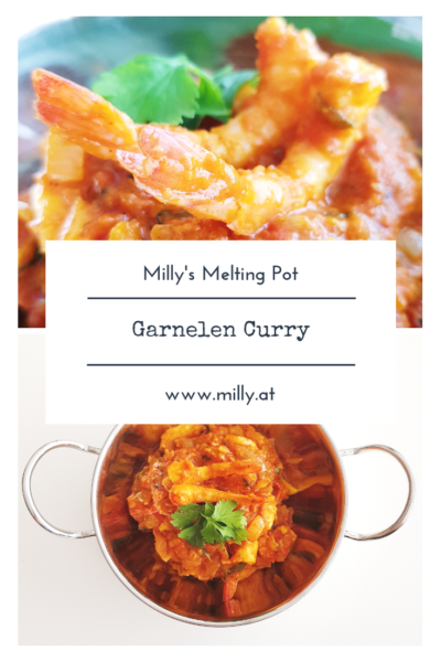 Dieses schnelle Garnelen Curry kombiniert die Herzhaftigkeitt von einem traditionellen indischen Curry mit der leichteren fruchtigen Note eines Thai Gerichts! #rezept #curry #garnele #schrimp #thai #indisch
