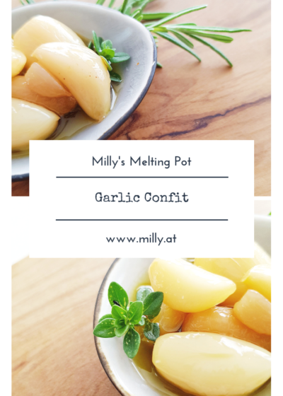 This garlic confit transforms strong garlic into silky smooth and spicy garlic - you won#t be able to live without it again. #garlic #starter #confit