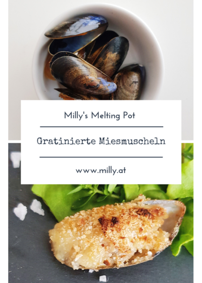Gratinierte Miesmuscheln sind perfect als Amuse-Bouche mit einem guten Glas Wein oder als Vorspeise! #vorspeise #miesmuscheln #gratiniert #knoblauch