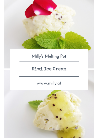 Quick, tasty and refreshing kiwi ice cream for those warm summer evenings! #kiwi #icecream #summer #gelato #fruit #cocktail #spring