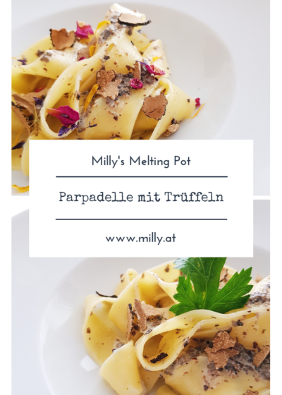 Die Papardelle mit einer Sahne-Trüffel Sauce sind blitzschnell gemacht und cremig-köstlich! #papardelle #pasta #trüffel #schnell #abendessen #mittagessen