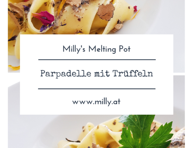 Die Papardelle mit einer Sahne-Trüffel Sauce sind blitzschnell gemacht und cremig-köstlich! #papardelle #pasta #trüffel #schnell #abendessen #mittagessen