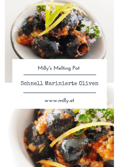 Diese schnell marinierten Oliven sind ein Hit und ein Gaumenschmaus! Ideal zu einem gekühlten Weißwein an einem lauen Sommerabend.