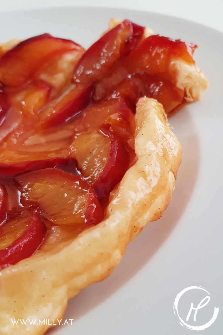 How these upside down tartes were discovered or invented is still unclear, but the french tarte tatin is traditionally baked with the fruit at the bottom.